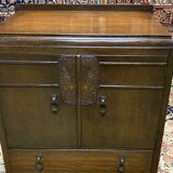 English Art Deco oak bar - 1930s