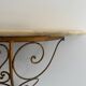 Mid-century floating wall console in wrought iron, 1950, Italy
