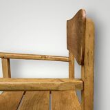 Antique wooden children's chair with armrests – marked unifa