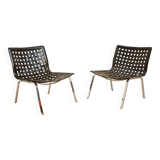 Pair of "Net" lounge armchairs by Giancarlo Vegni for Fasem 80's