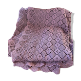 Dessus de lit en crochet vintage mauve lilas