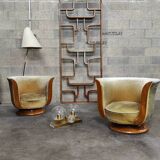 Pair of Art Deco armchairs 1930 "Le Malandre"