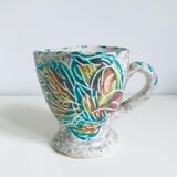 Old decorative ceramic pitcher Vallauris Borty