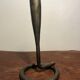 Handmade brutalist cast iron candle holder