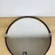 Miroir rond cerclage ambré années 70 vintage