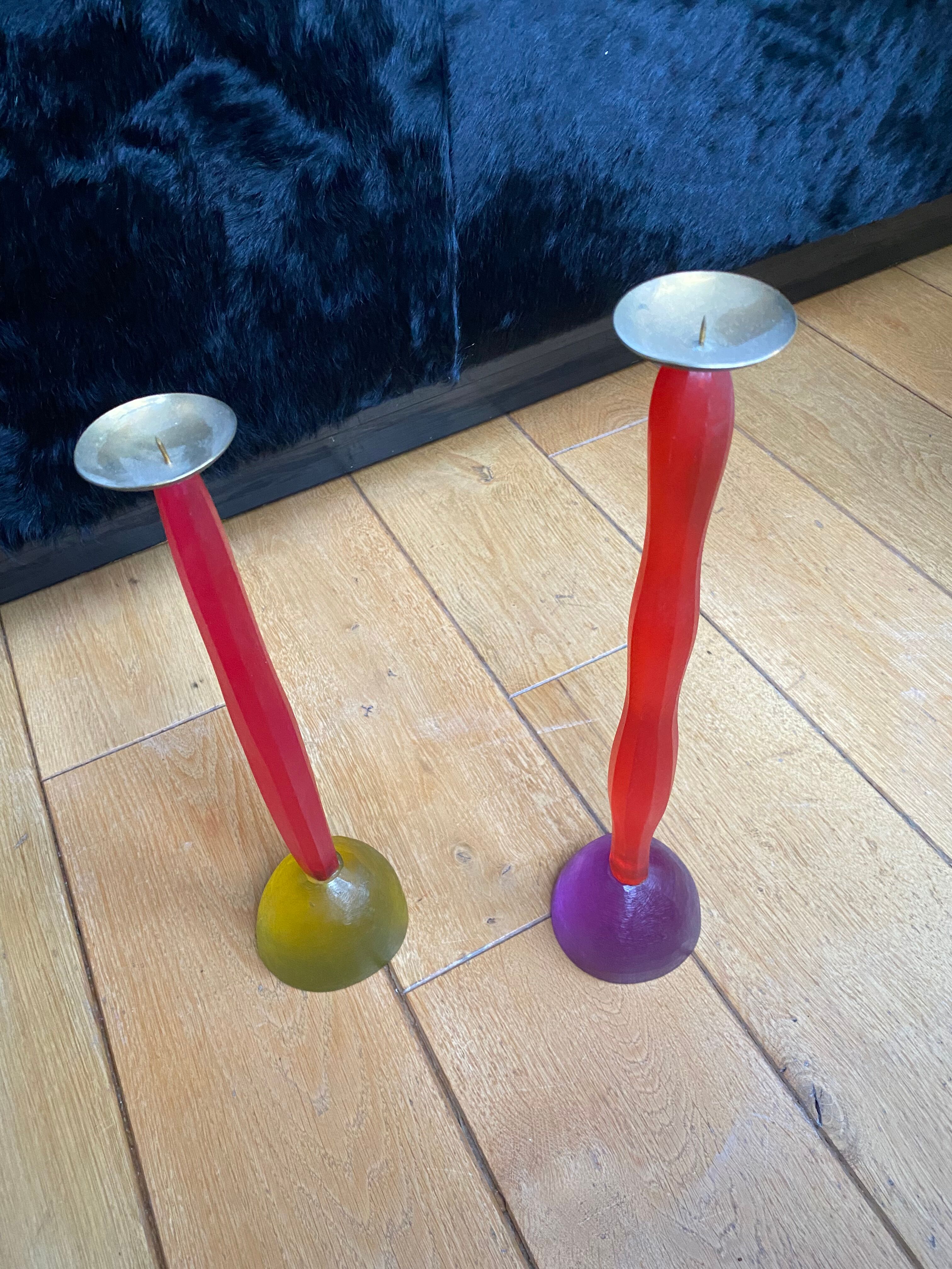 Migeon and Migeon pair of Benazir candle holders