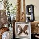 Stuffed butterfly in metal frame