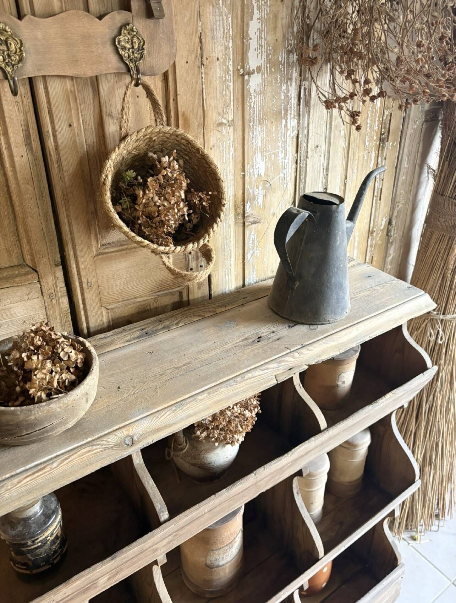 Ancien grainetier , meublé casiers en bois