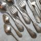 Old art nouveau covered housewife in silver metal X12