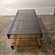 Rectangular smoked acrylic coffee table 1970s | Mid-century modern design furniture
