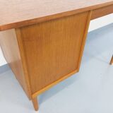 Vintage oak wood desk from the 60s