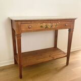Wooden and marble console table
