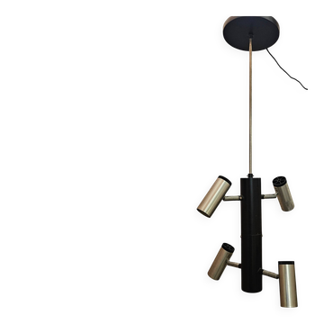 Suspension Phillips 1960 - Architectural lines - Lacquered metal/brushed aluminium