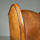 Set of 2 sheepskin club armchairs