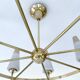 Large Vintage Italian Pendant Light, 1950s, Brass Glass