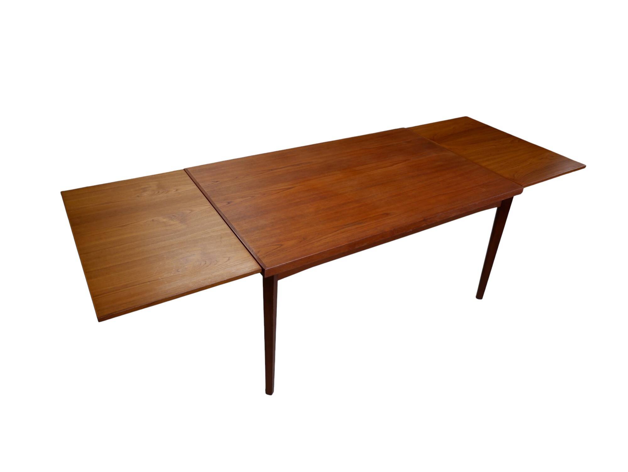 Extendable teak dining table, 1960s