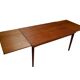 Table à manger extensible en teck, années 1960