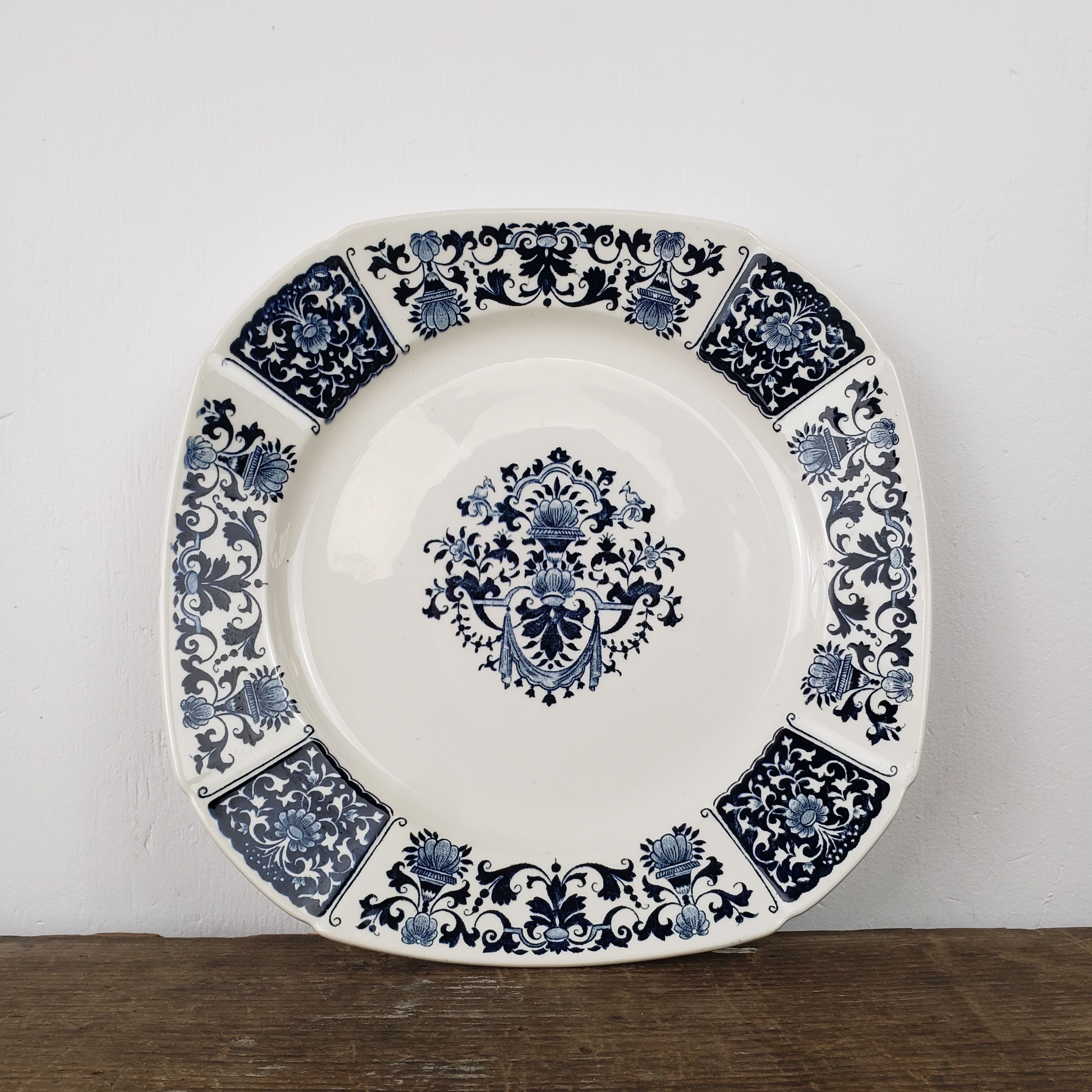 Plat carré - gien "ibis bleu"