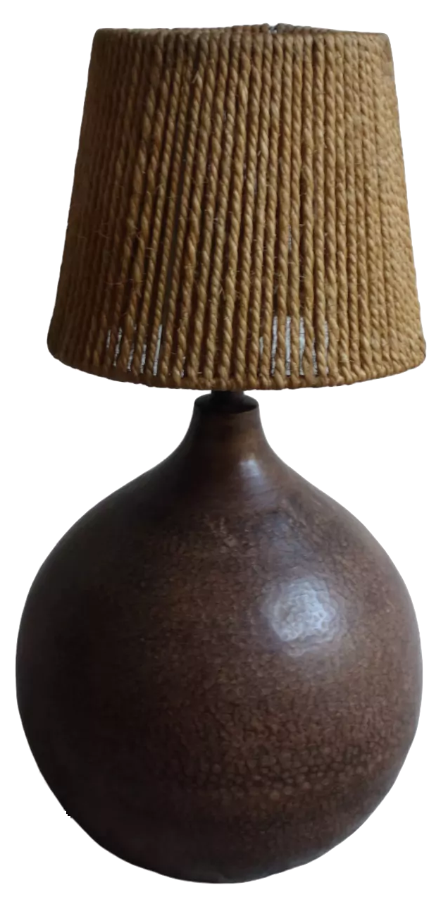 Foot of Lamp Ball in Hammered Metal 70s