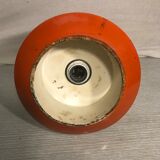 Old hanging UFO Saucer Metal Orange - Chrome Tube 70S Vintage