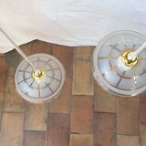 Vintage opaline suspension duo