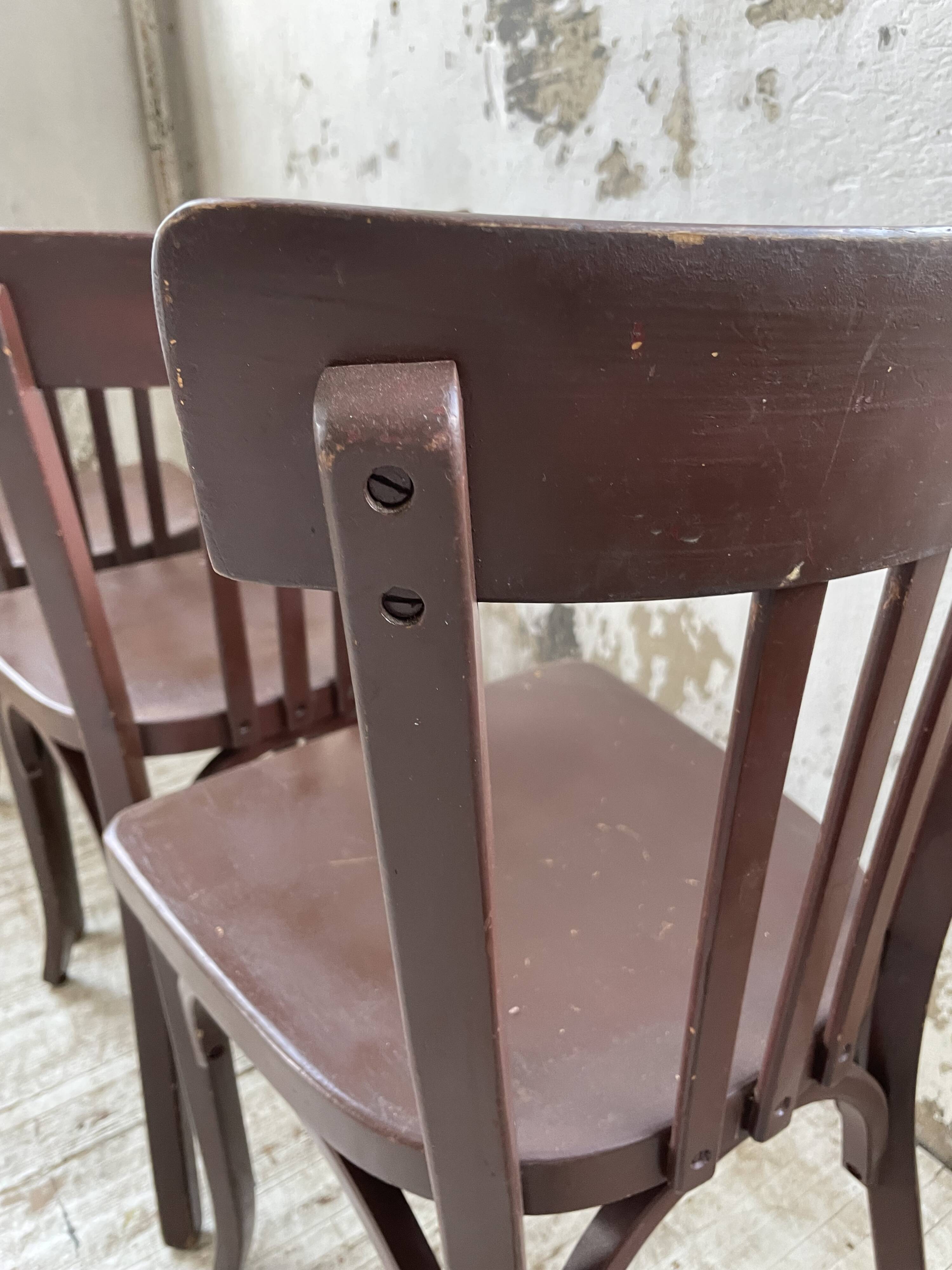 Set of 4 Baumann bistro chairs