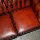 Chesterfield Club 3-seater canapé restored in Mid-Century Modern style leather