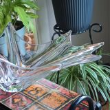 Large crystal fruit bowl signed daum
