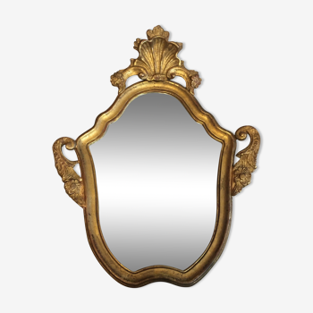 Miroir vintage en cadre doré, 52x42 cm