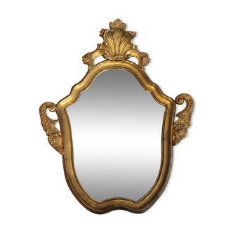 Vintage mirror in gold frame, 52x42 cm
