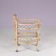 1950s bamboo trolley with two glass tops Italy