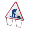 Old construction site sign