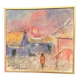 Original Swedish Oil on Panel – “Figure in Landscape” by Poul K. Jörgensen