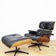Fauteuil et pouf Charles & Ray Eames pour Herman Miller