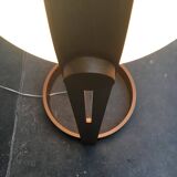 Swiss space-style floor lamp made of plastic and plywood from the 1960s.