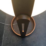 Swiss space-style floor lamp made of plastic and plywood from the 1960s.