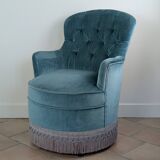 Velvet toad armchair