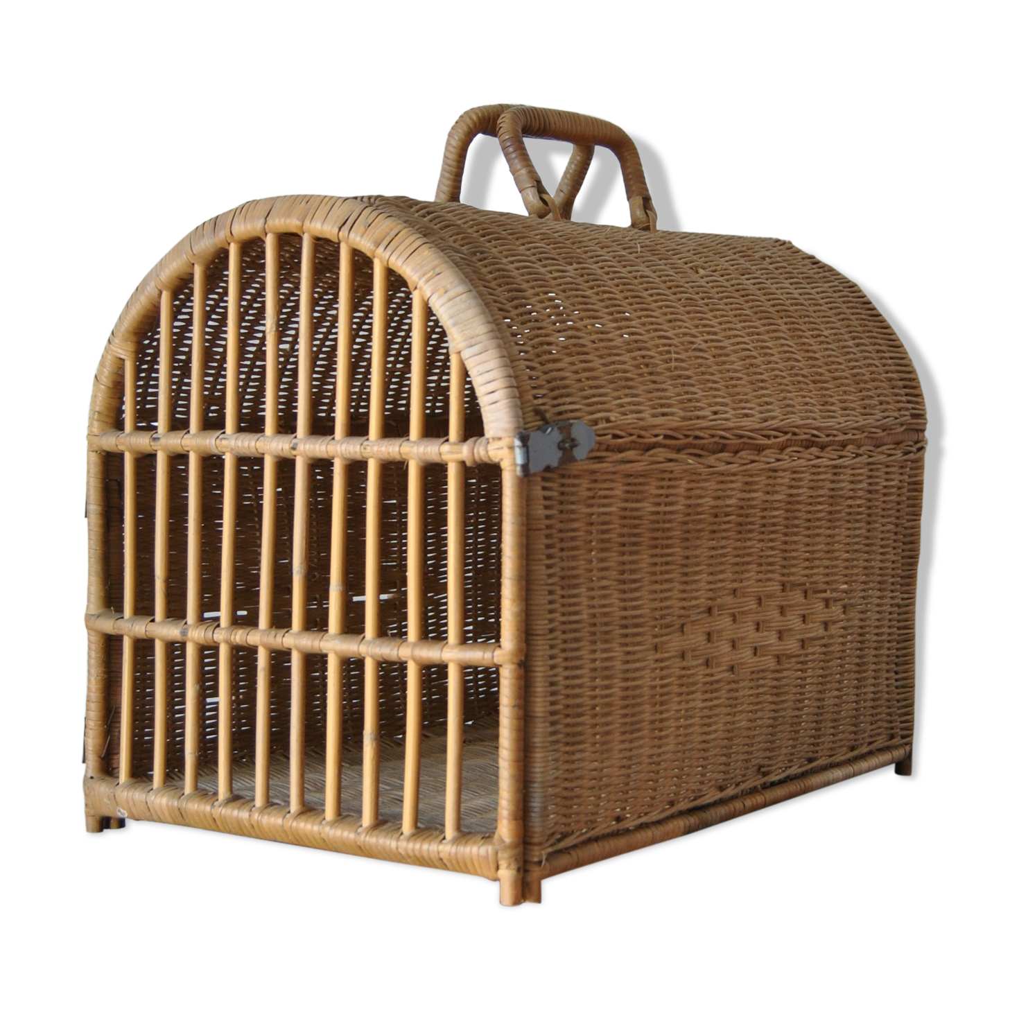 Wicker/rattan cat cage - 1970s