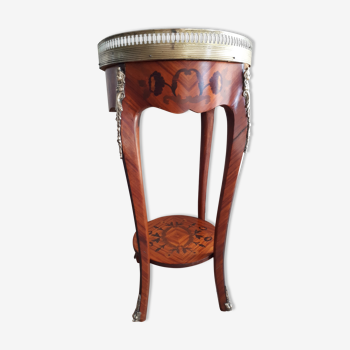 Rosewood harness and marble top marquetry