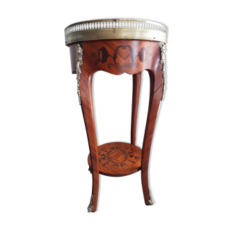 Rosewood harness and marble top marquetry