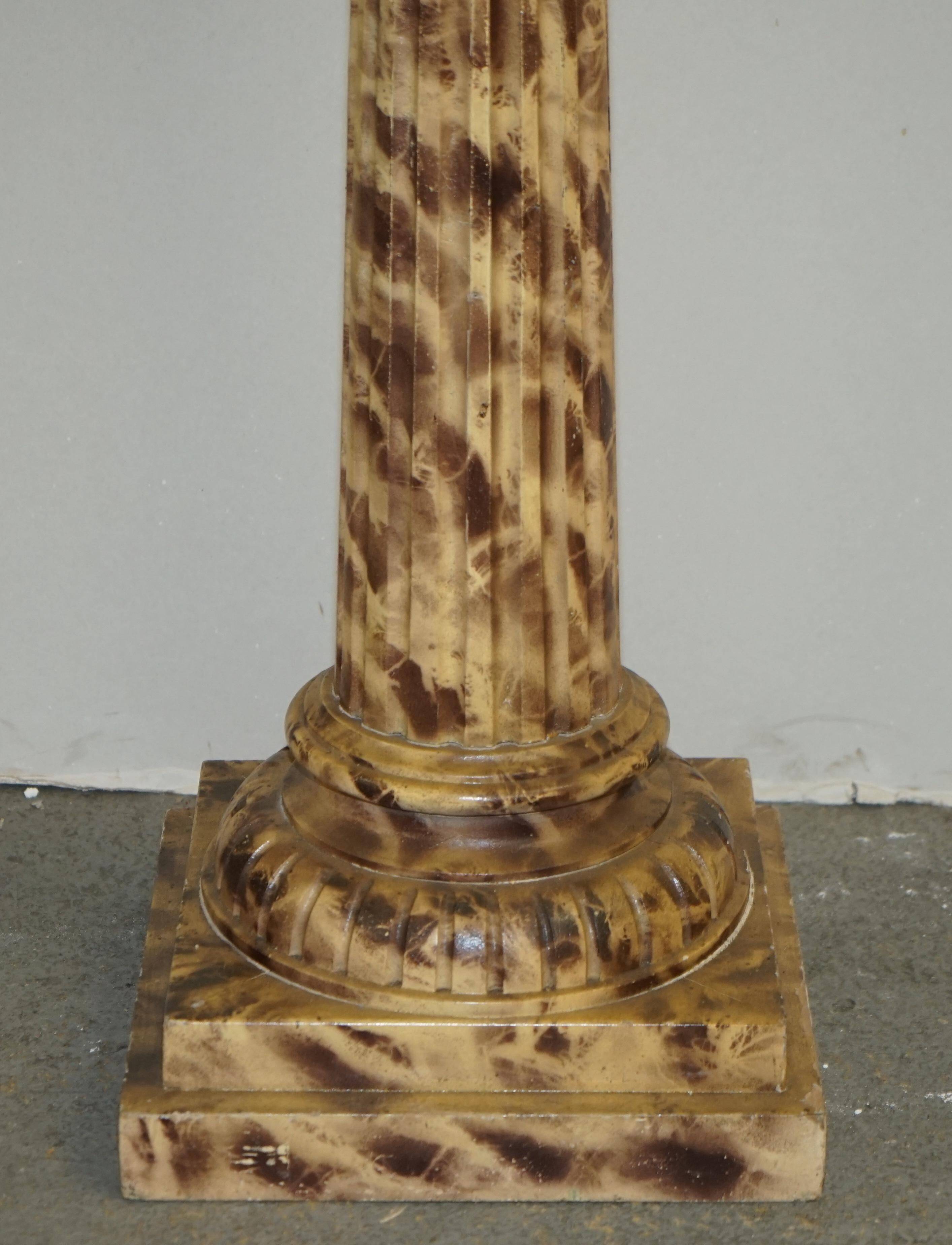 Pair of hand-carved Corinthian pillar bases