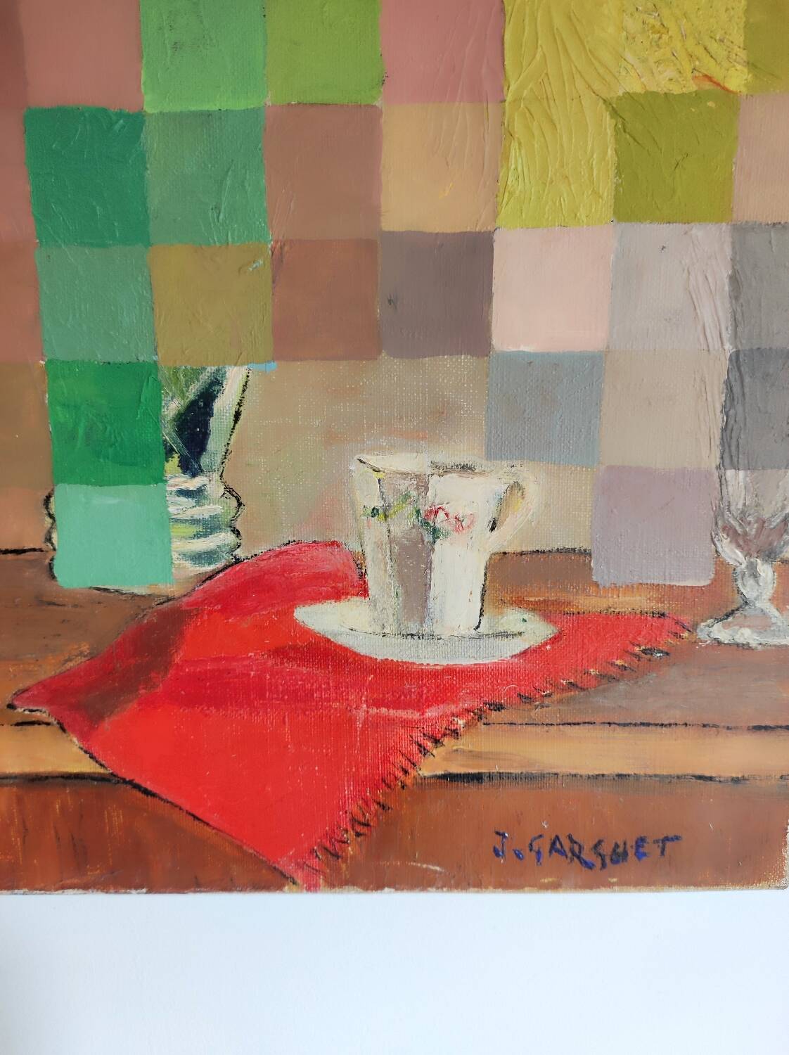 Old abstract pixel painting