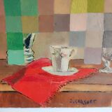 Old abstract pixel painting