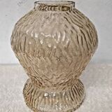 Vintage Amber Cut Glass Lampshade