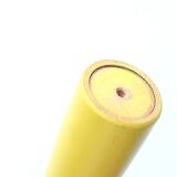Bougeoir scandinave jaune en bois vintage