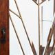 French Art Deco Oak Cabinet with Beveled Leaded Glass, ca. 1920