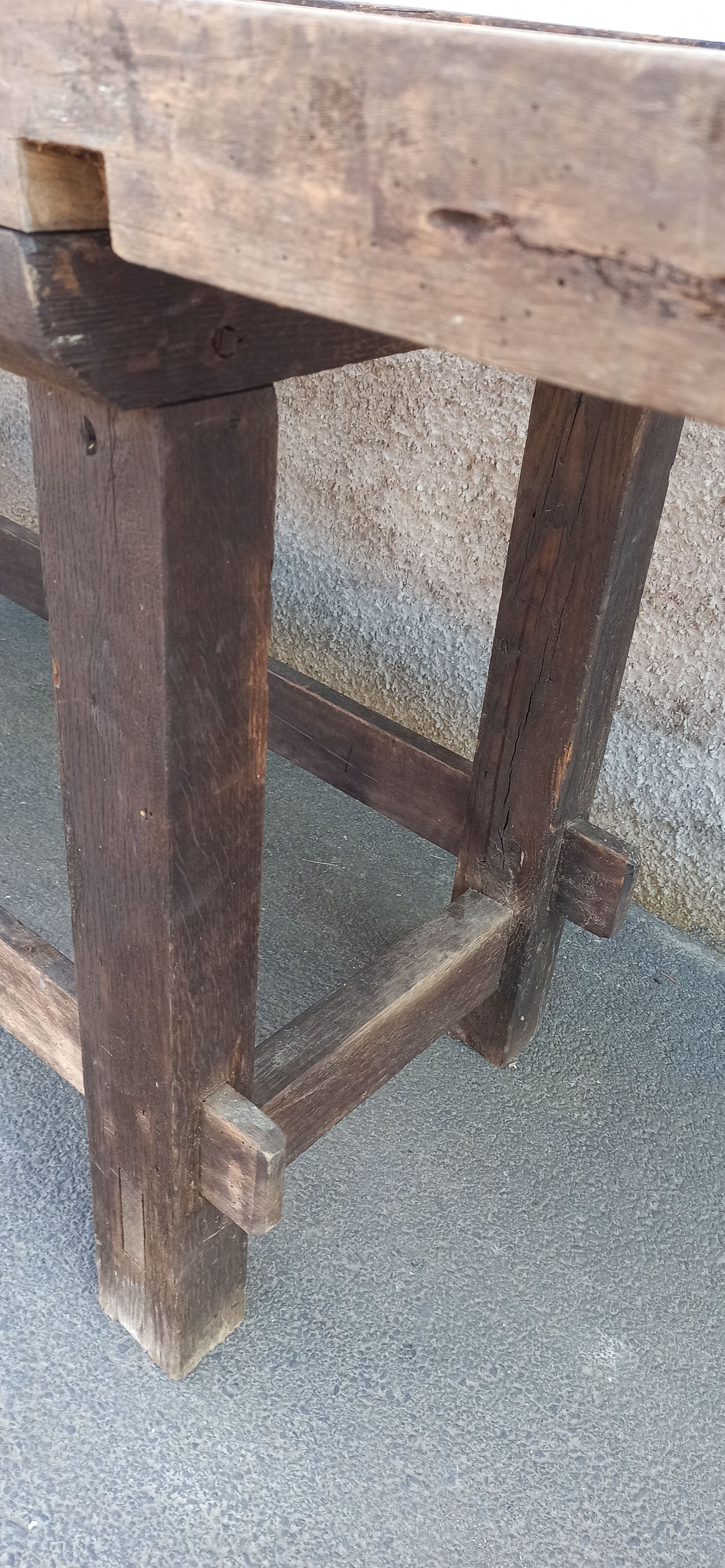 Old wooden workbench