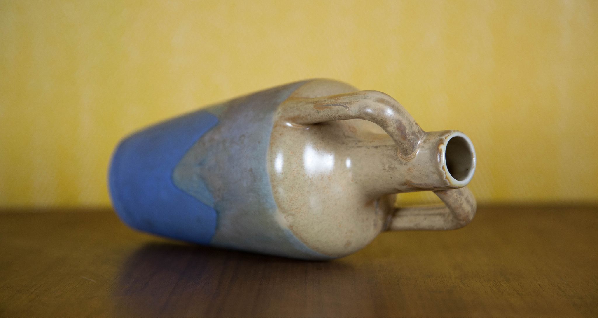 Flamed glazed stoneware bottle, Fournier Demars St-Amand alcohol bottle, amphora vase