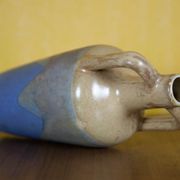 Flamed glazed stoneware bottle, Fournier Demars St-Amand alcohol bottle, amphora vase