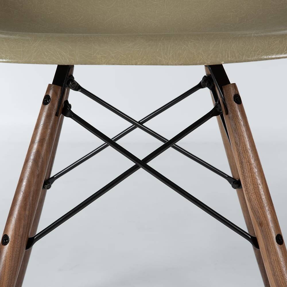 Raw Umber Herman Miller Vintage Original Eames DSW Side Shell Chair